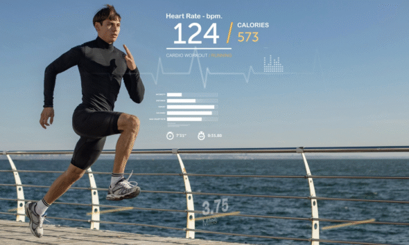 biomechanical motion tracking sensors on athlete