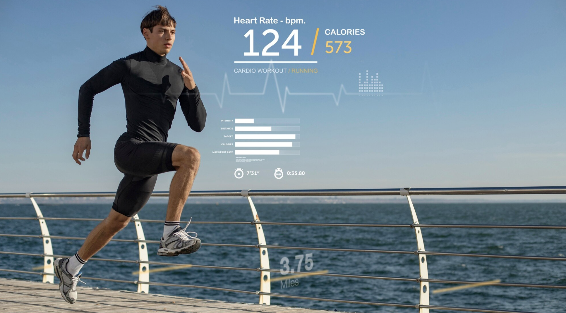 biomechanical motion tracking sensors on athlete