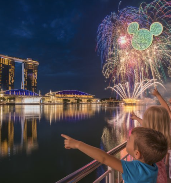Disney Adventure Fireworks Light Up Singapore's Marina Bay Skies in March